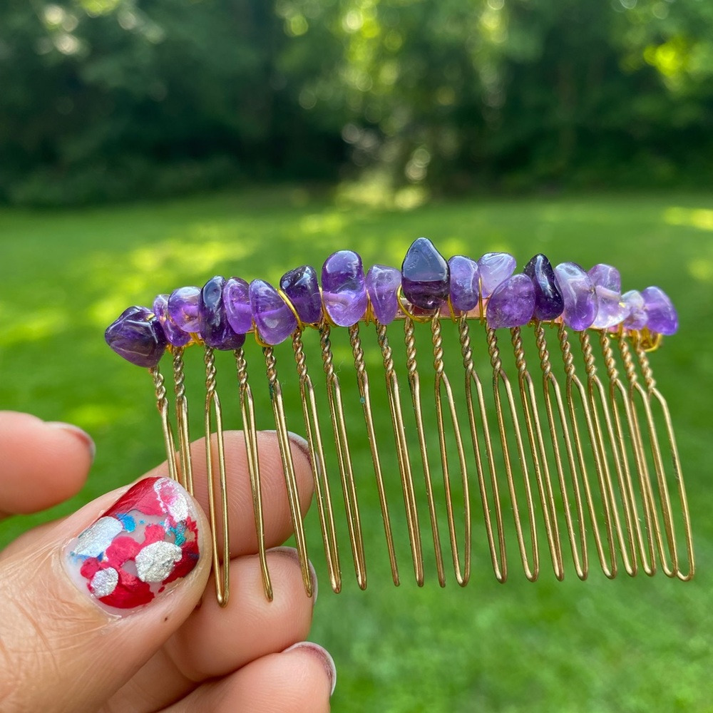 Amethyst Hair Comb✨